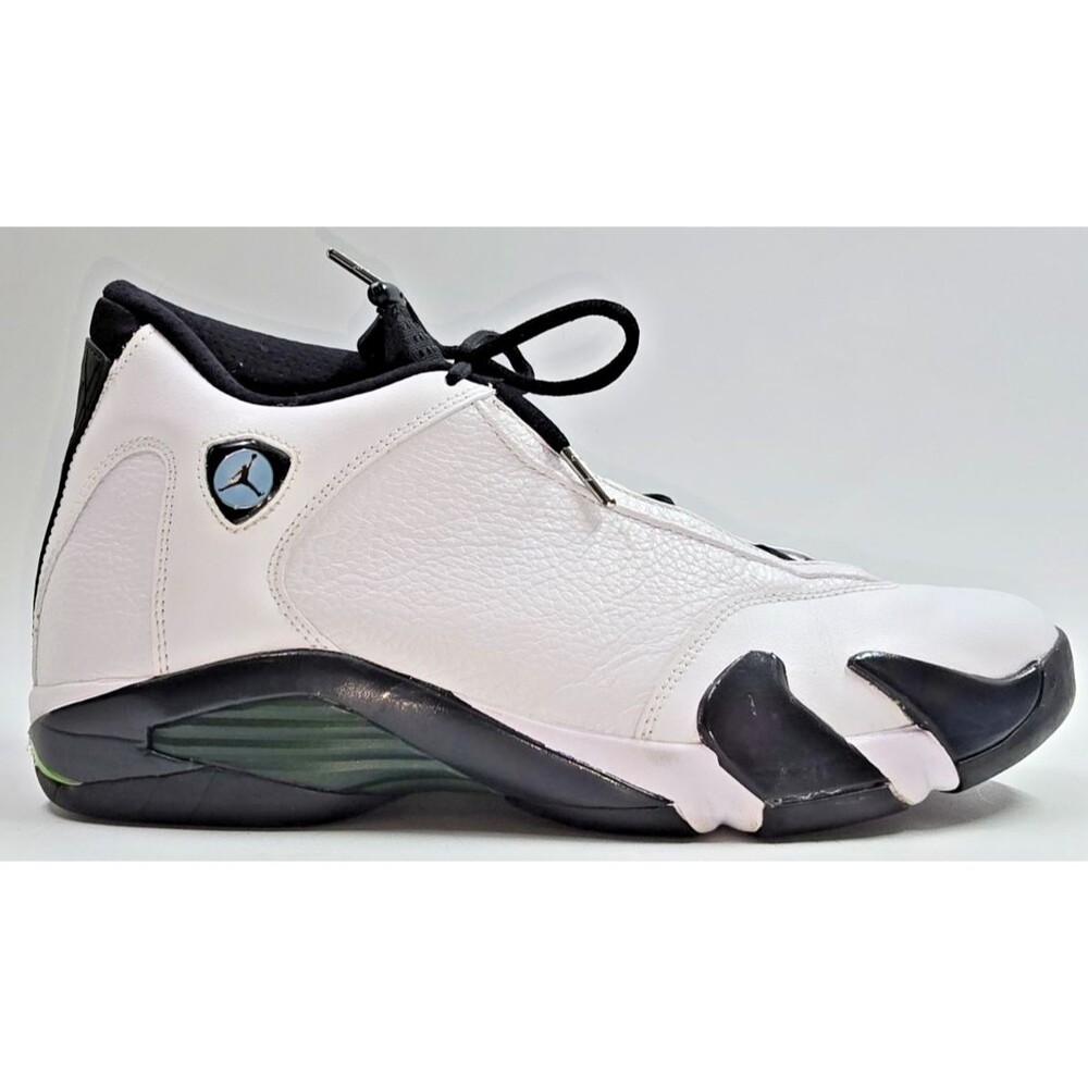 Size 12 - Air Jordan 14 Retro 2016 Oxidized Green 487471-106 White Black Sneaker - Picture 4 of 14